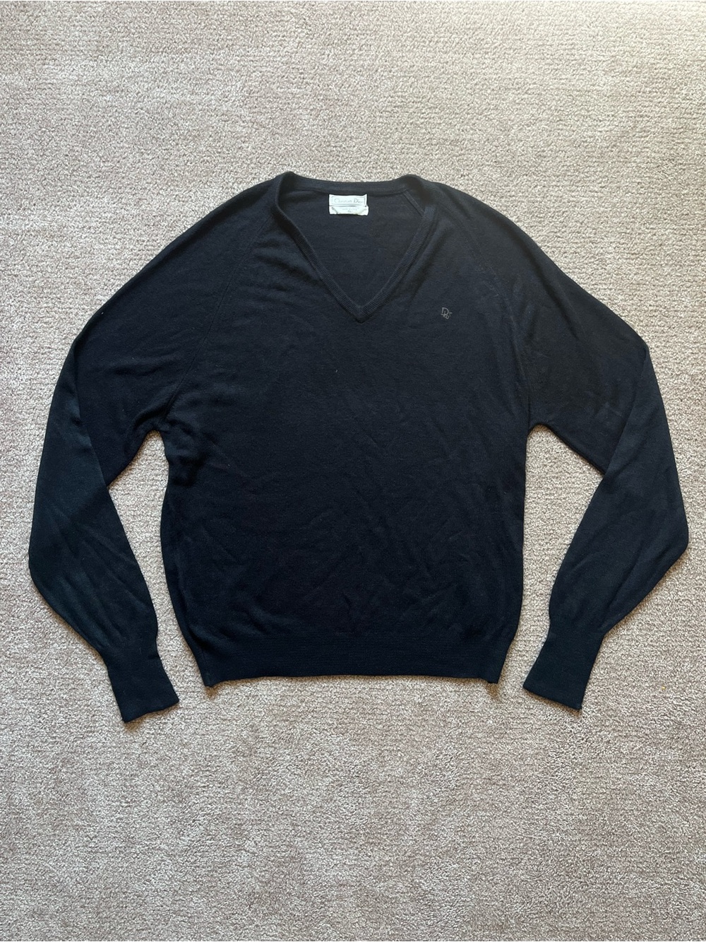 VTG 80’s Christian Dior Monsieur Mens V-Neck Sweater